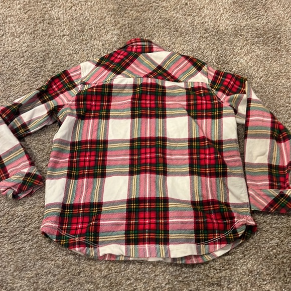 EUC Hanna Andersson Plaid Button Up Shirt Sz 5 - Picture 3 of 3